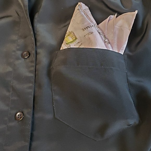 🍁Spring/Summer Black Long Sleeve Silky Feel Blouse. - Picture 6 of 11